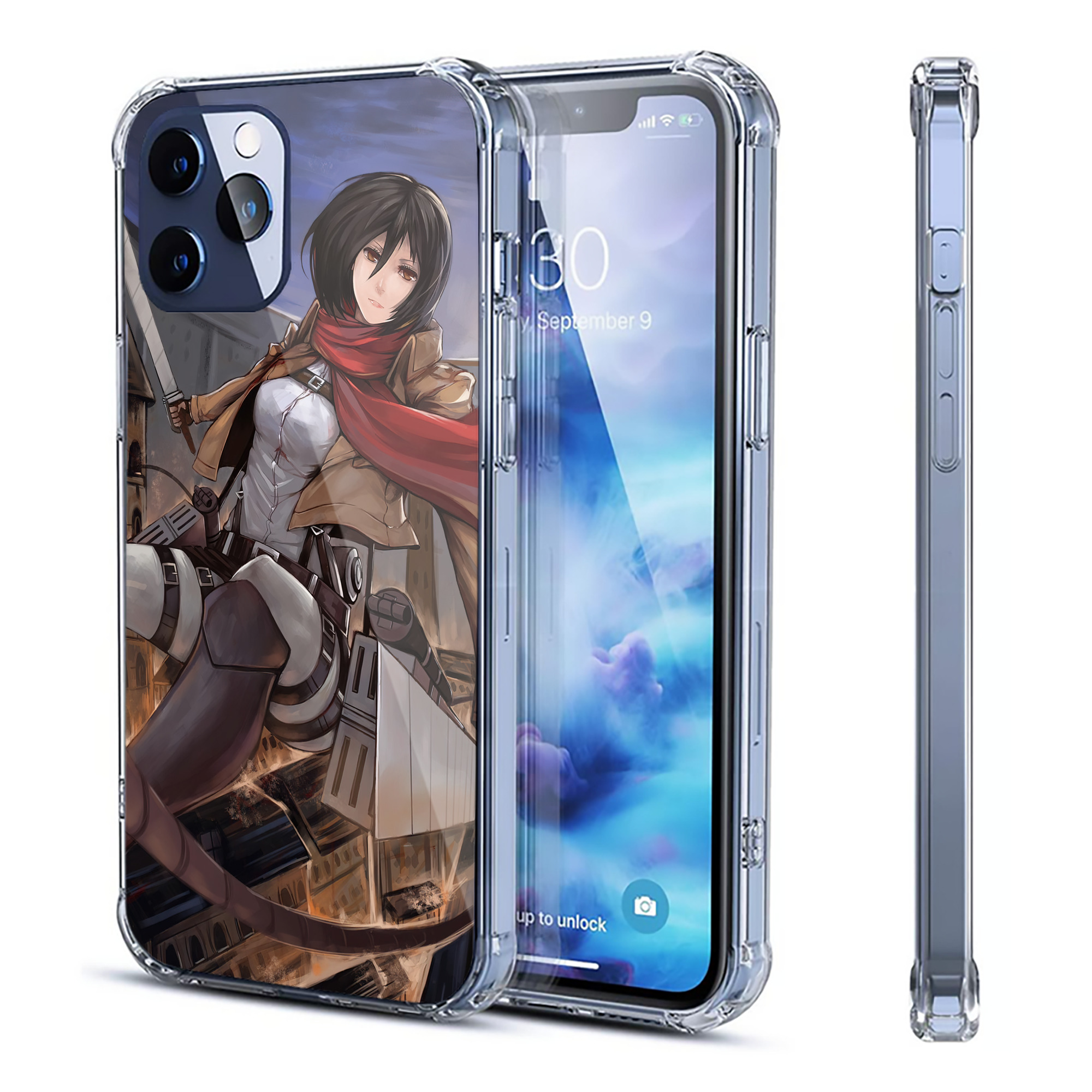 （画像用） 進撃の巨人 Attack on Titan 【iPhone 12シリーズ対応】透明スマホケース（クリアソフトケース）